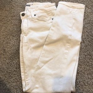 Paige Kylie Crop Skinny White Jeans